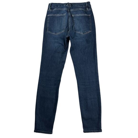 Good American Good Legs Crop Stretch Skinny Jeans Medium Wash Mid Rise Size 4/2 - Picture 4 of 10